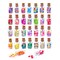 HKLMRO 30PCS Cute Miniature Dollhouse Food Jar Glass Bottle 1:12 Pretend Play Doll House Kitchen Decoration 1:6 Lovely Mini Fruit Simulation Scene Candy Snack Model Game Party Toy for Adults Teenagers